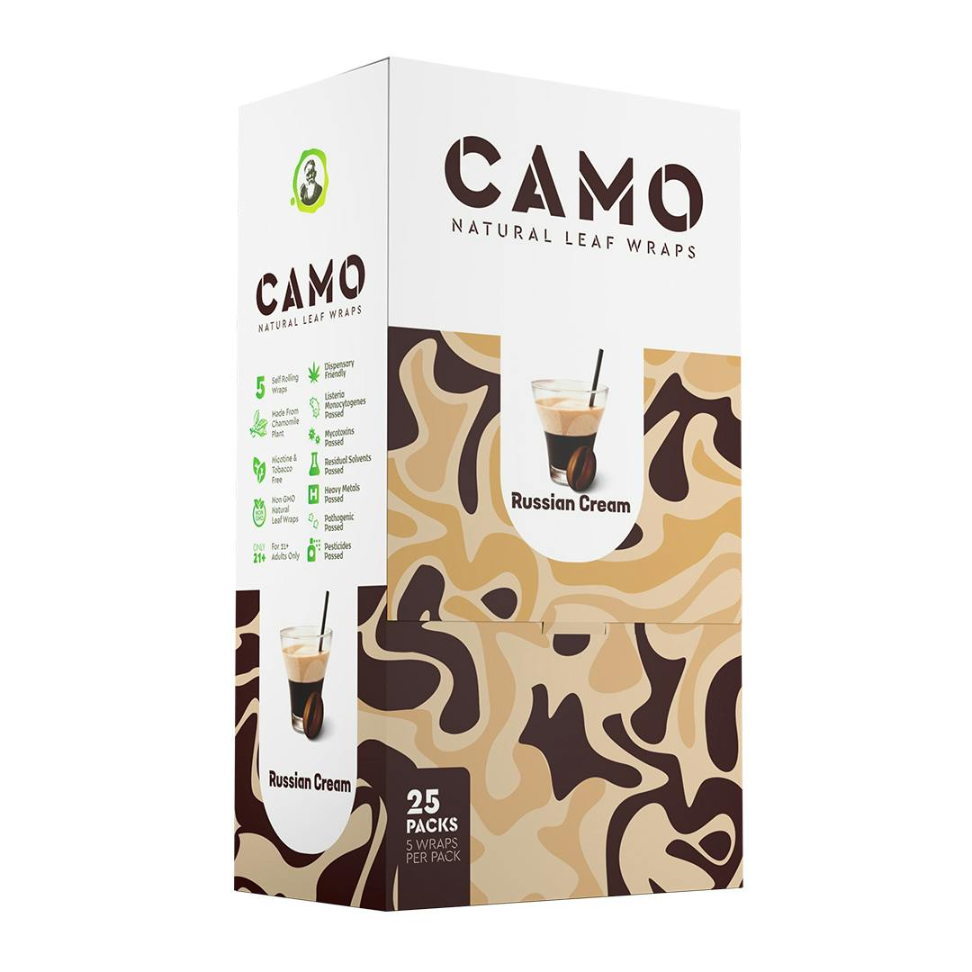 Camo - 5pk Natural Leaf Wraps - **RUSSIAN CREAM**