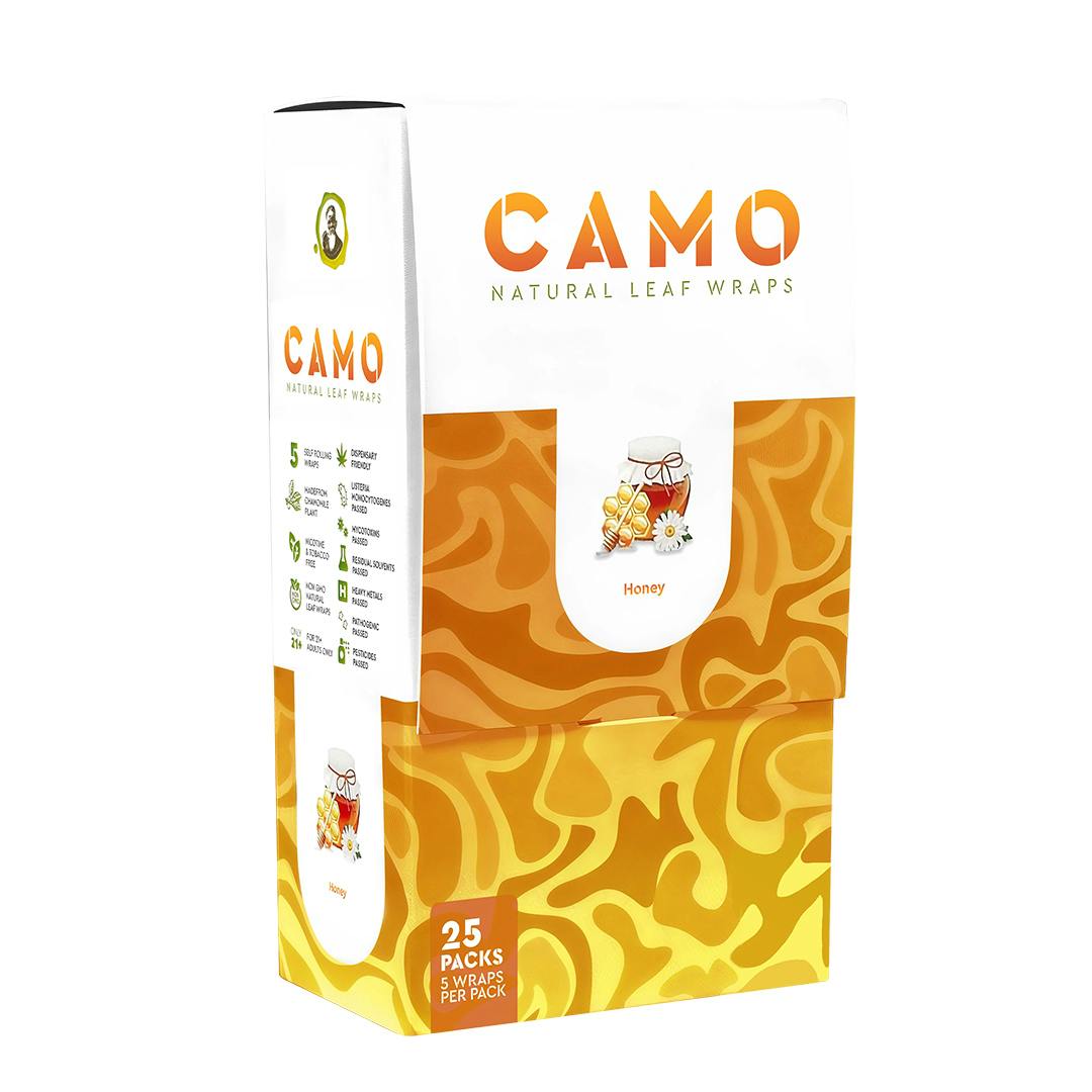 Camo - 5pk Natural Leaf Wraps - **HONEY**