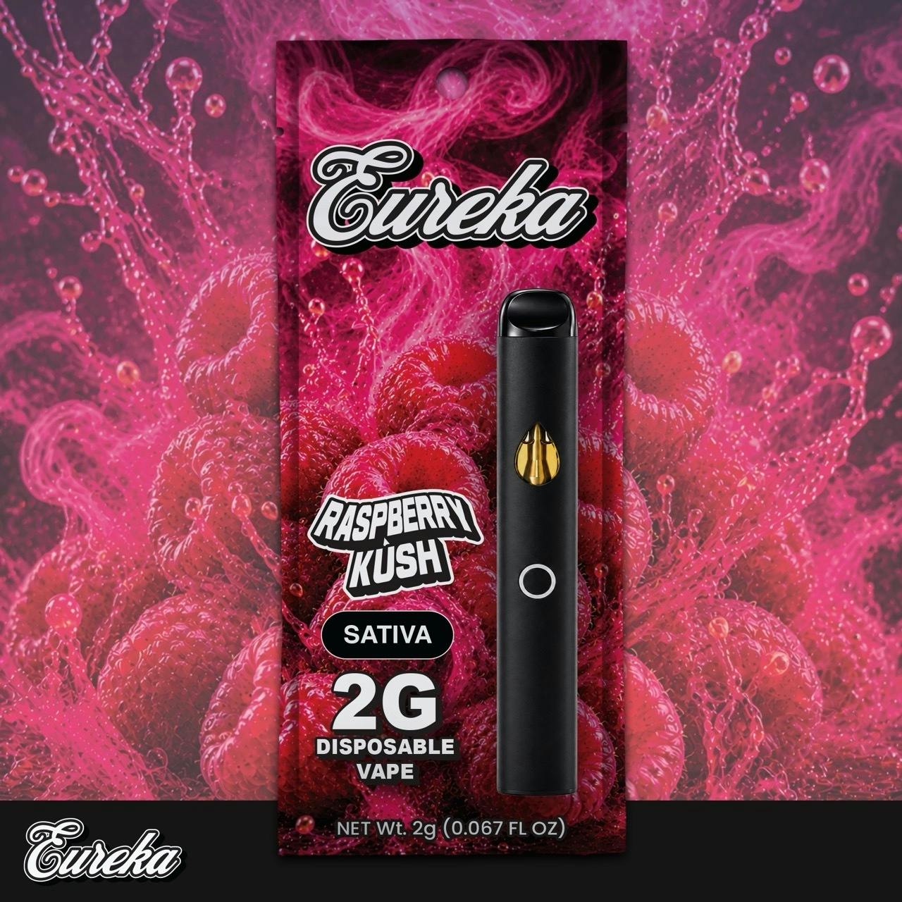 Eureka - Disposable Vape - (2g) - Sativa - **RASPBERRY KUSH** (2/$24)