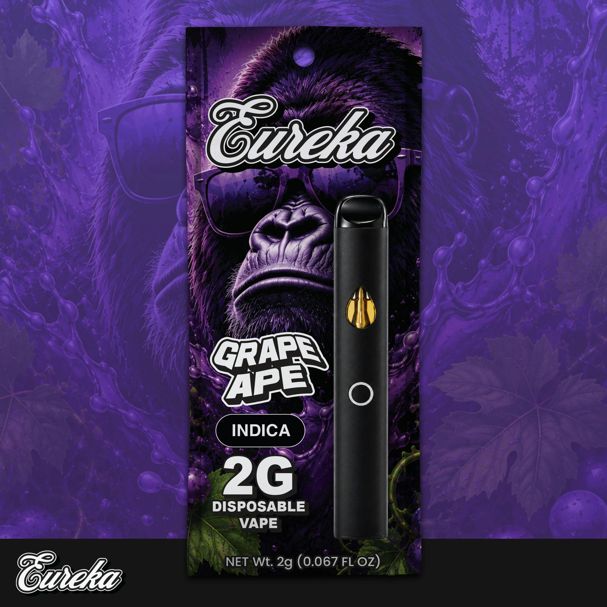 Eureka - Disposable Vape - (2g) - Indica - **GRAPE APE** (2/$24)