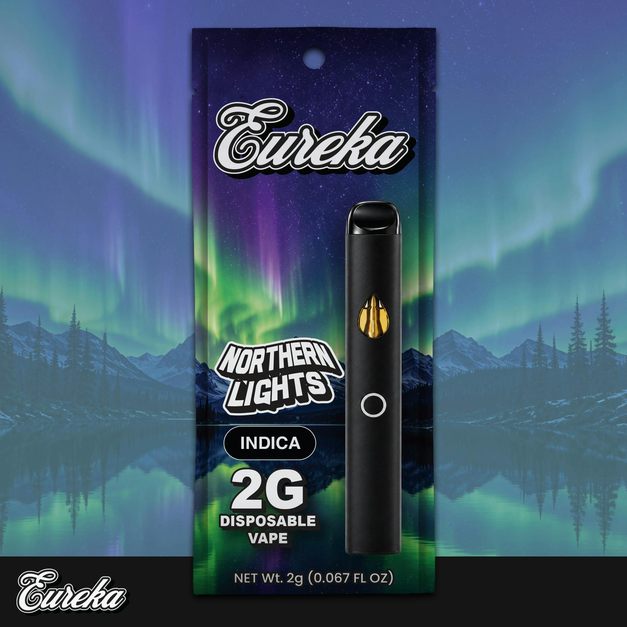 Eureka - Disposable Vape - (2g) - Indica - **NORTHERN LIGHTS** (2/$24)