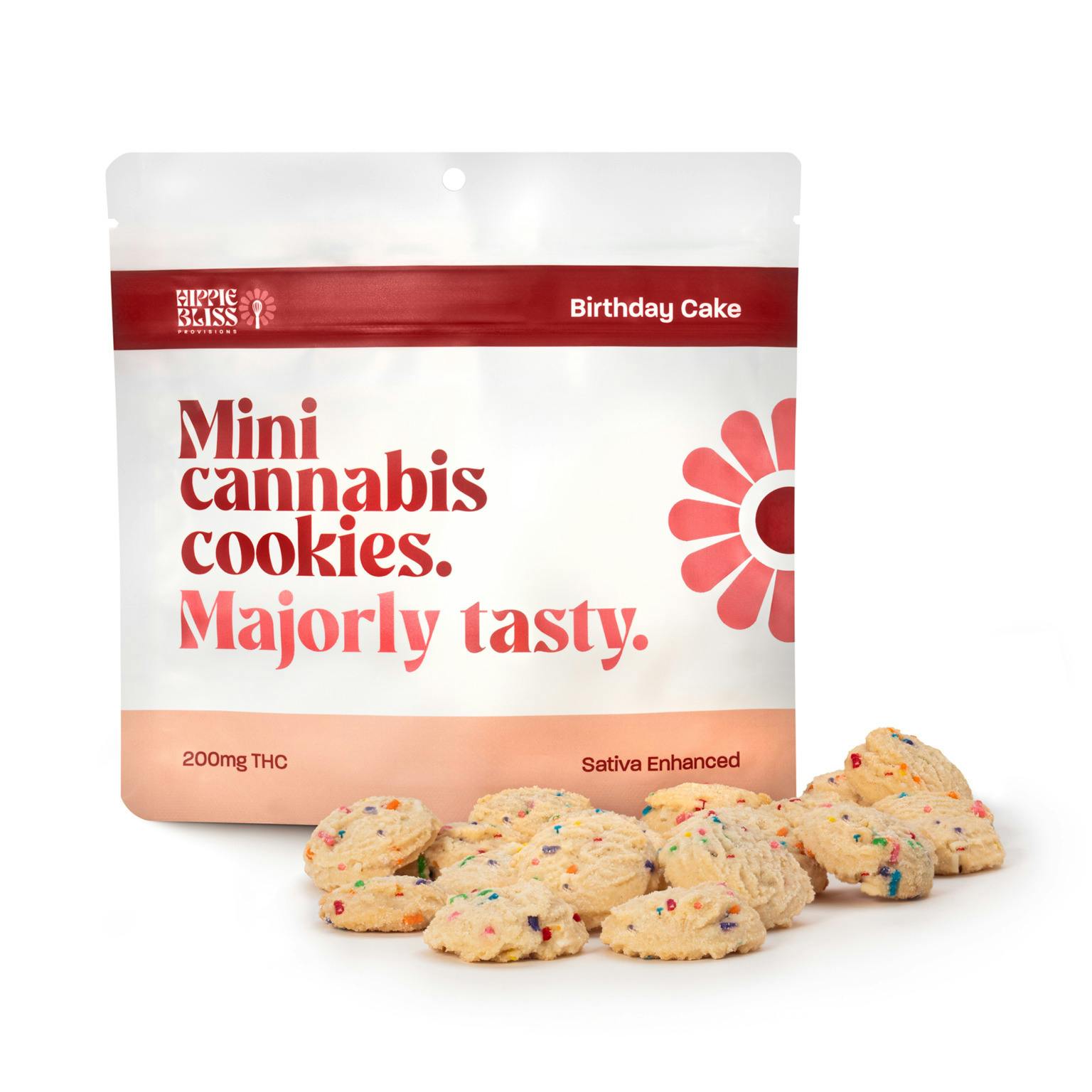 Hippie Bliss Provisions - Mini Cannabis Cookies - (200mg) - Sativa - **BIRTHDAY CAKE**