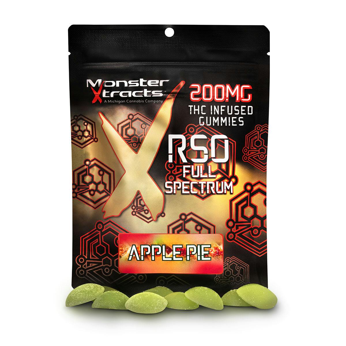 Monster Xtracts - RSO Gummies - (200mg) - **APPLE PIE** (3/$25)