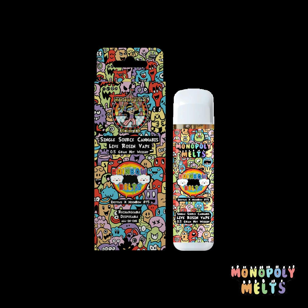 Monopoly Melts - Live Rosin Disposable Vape - (.5g) - **RAINBOW BELTS**