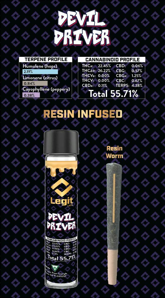 Legit Labs - Cured Resin Disposable Vape - (1g) - Sativa Hybrid - **DEVIL DRIVER** (2/$60)