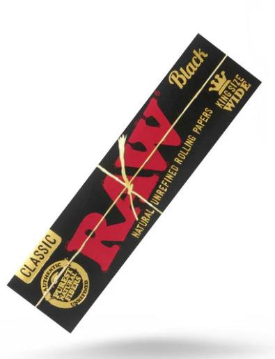Raw Classic Black Natural Rolling Papers - King Size Slim 32pk at New York City Cannabis Exchange