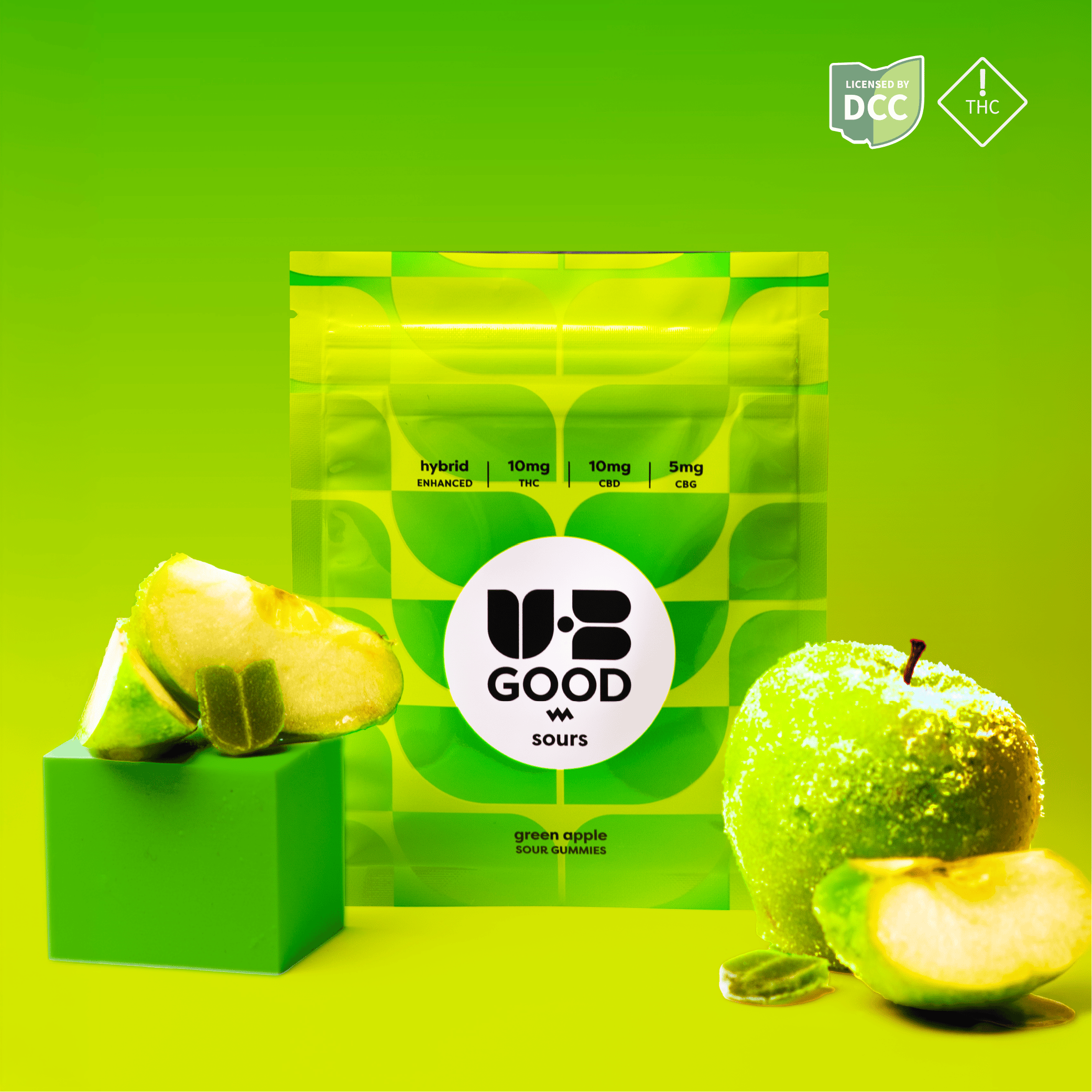 UB GOOD - Sour Green Apple Gummies - [100mg]