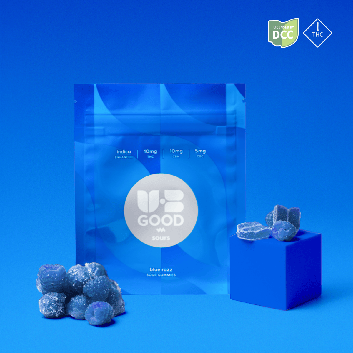 UB GOOD - Blue Razz - Sour Gummies - [100mg]