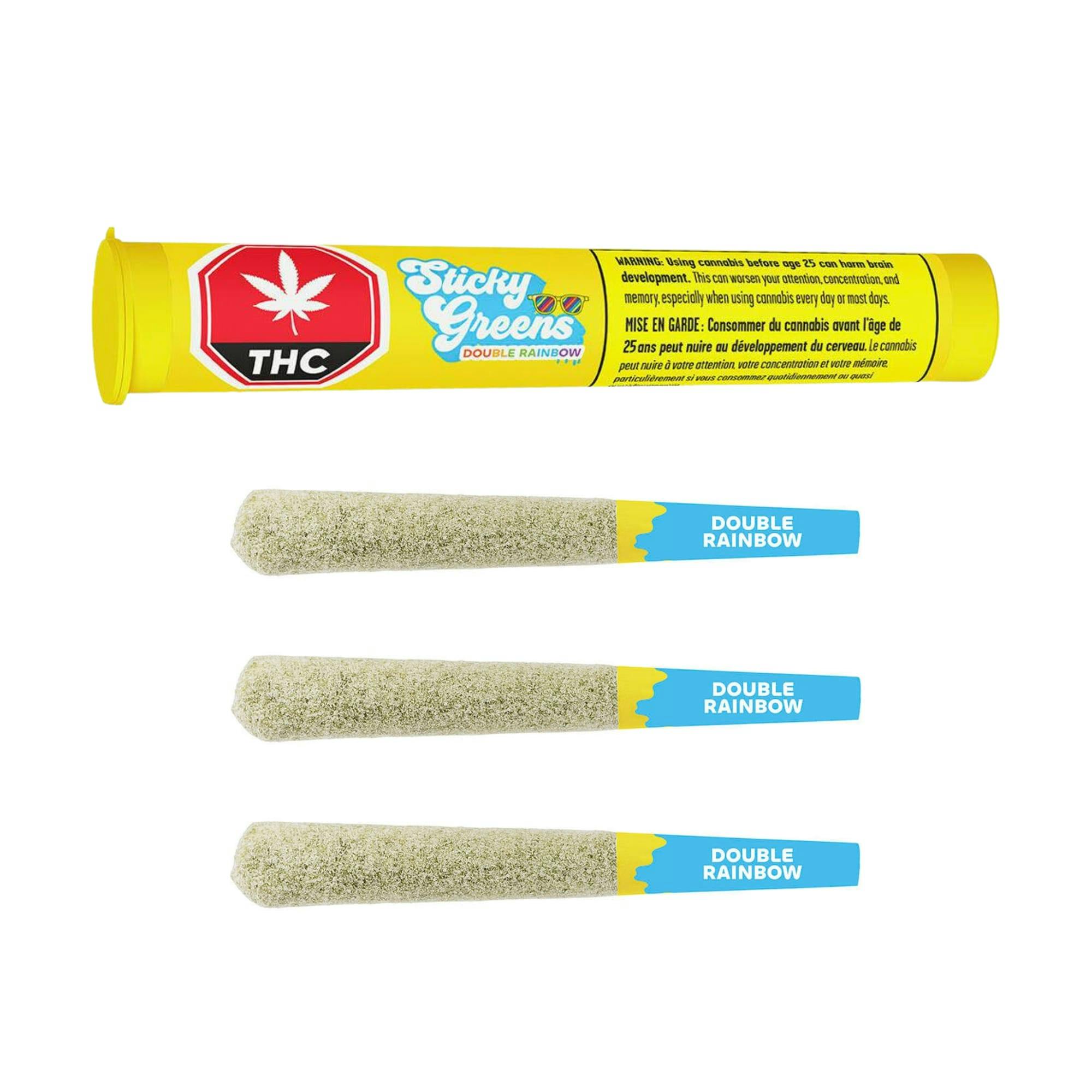 Double Rainbow Diamond Coated Liquid Diamond Infused Pre-Rolls
