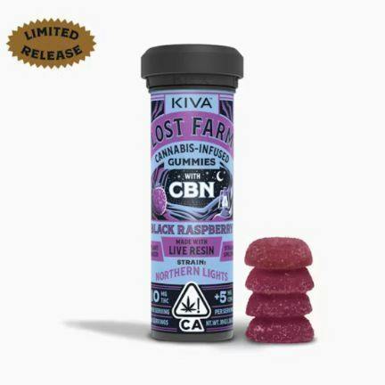 Black Raspberry'Northern Lights’10:5THC:CBN Gummies| 100mg | 10ct | 10mg/ea