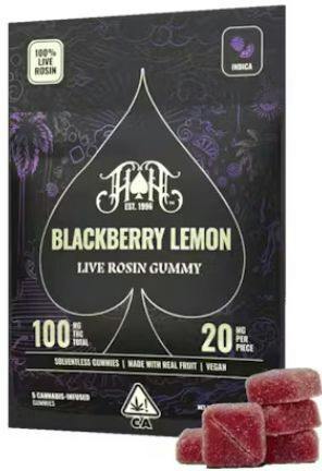 Live Rosin | Blackberry Lemon Gummies | 100mg | 5ct | 20mg/ea