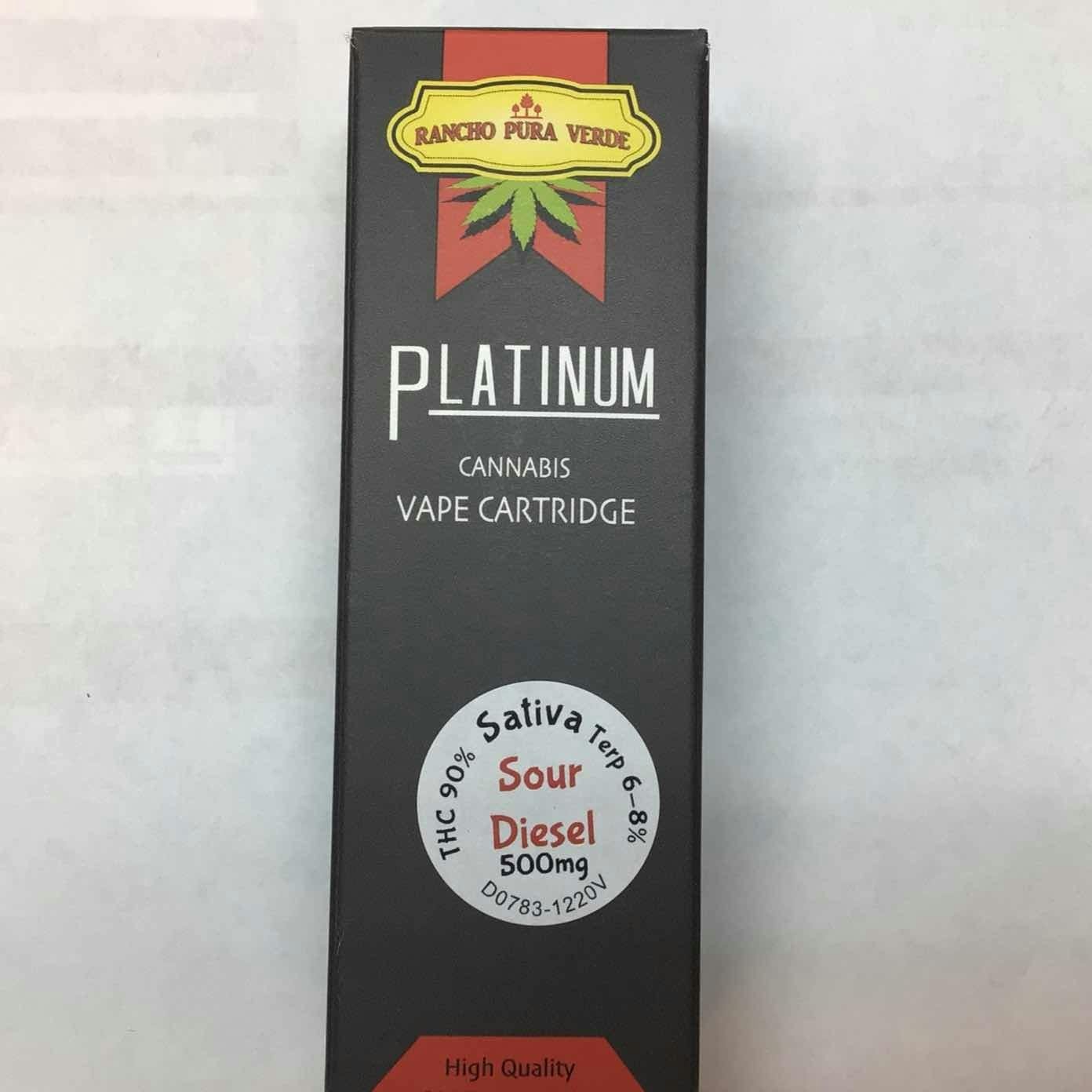 Rancho Pura Verde Sour Diesel 500mg Cart
