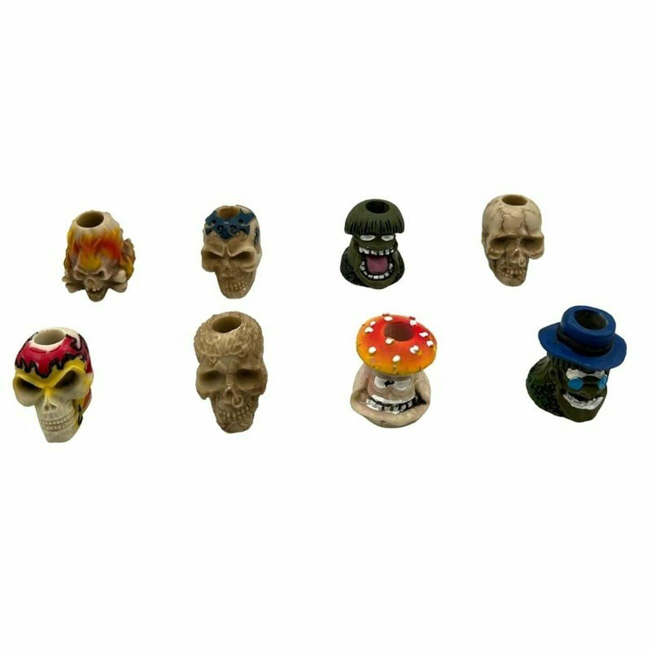 Flaming Skull Resin Cigarette Safety Butt Stop