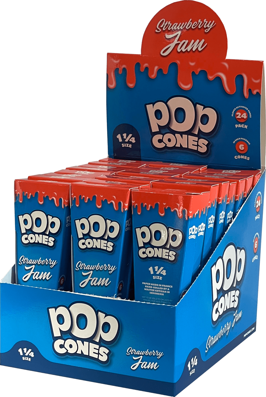 Pop Cones 1 1/4 - Strawberry Jam