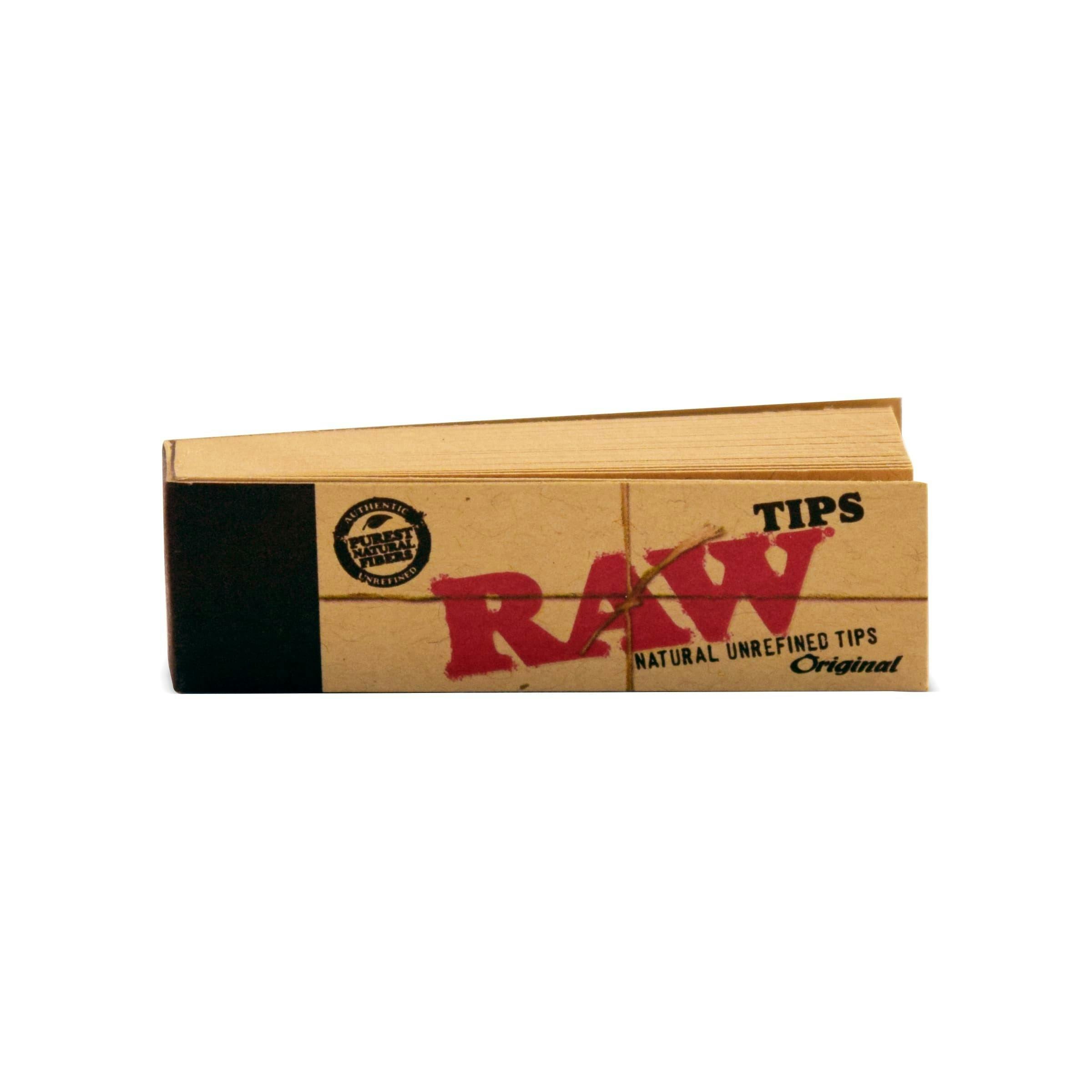 RAW - Unbleached Tips - Unbleached Tips Rolling Papers, Cones and Filters
