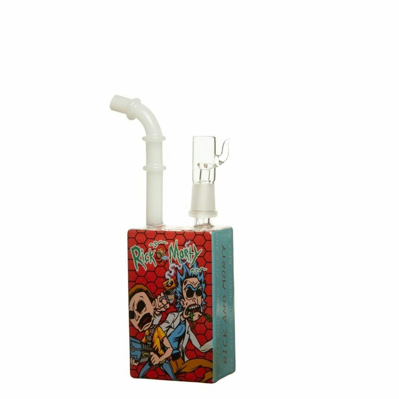 8" Juice Box Cartoon Glow in the Dark Glass Rig - assorted design