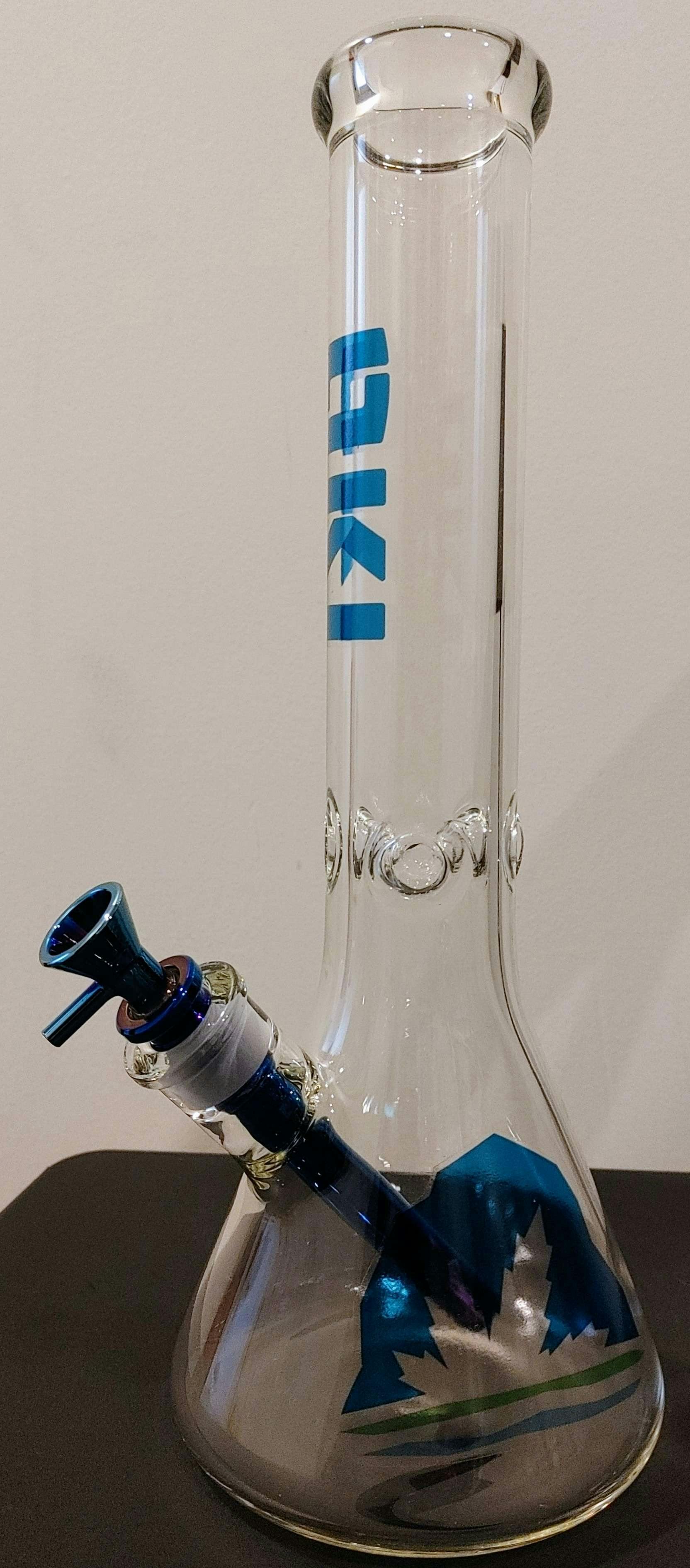 13.5" OKI Branded 7mm Beaker Bong - 13.5" OKI Branded 7mm Beaker Bong
