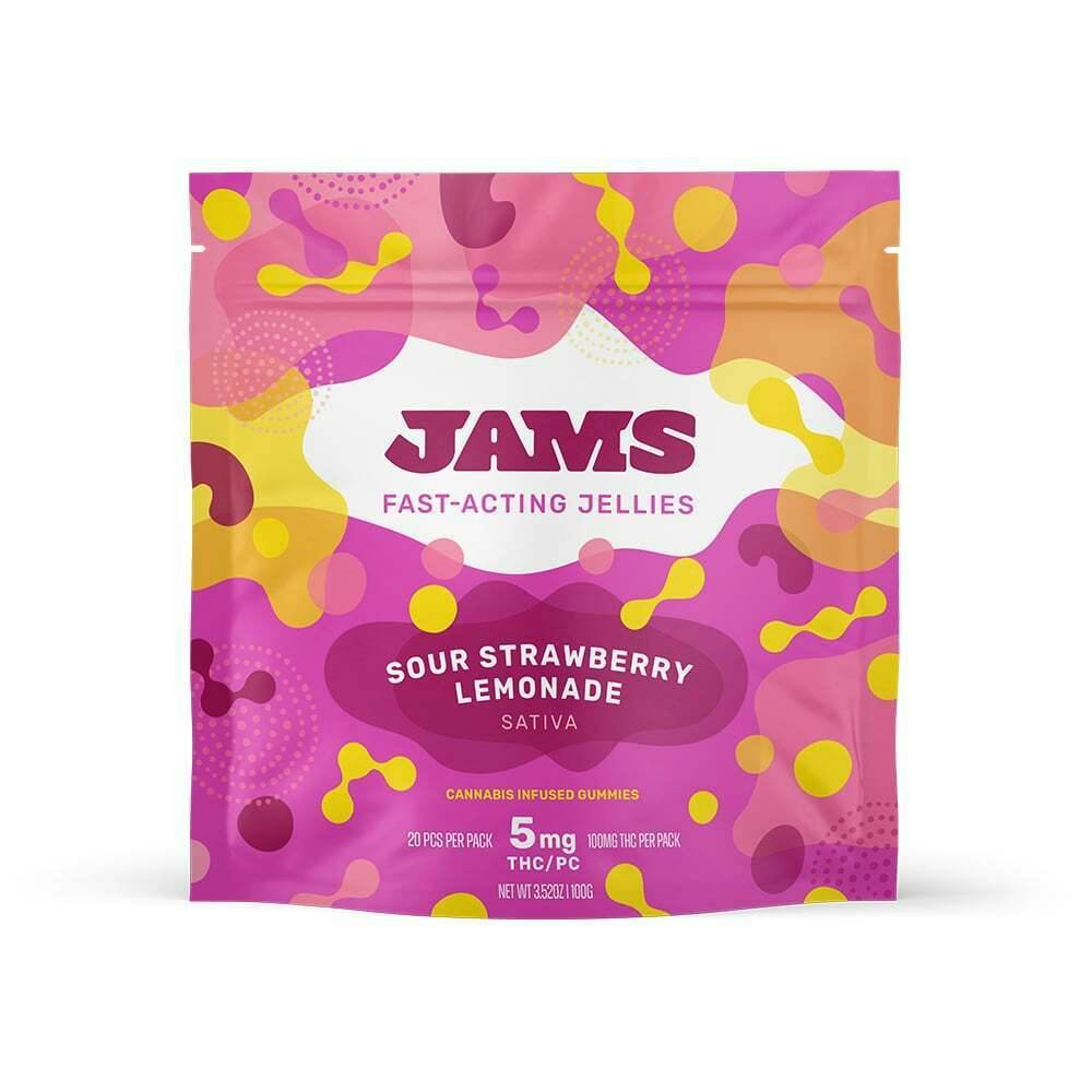 JAMS Sour Strawberry Lemonade Gummy 100mg [20pk]