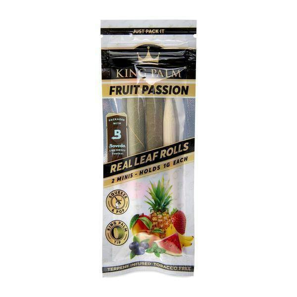 KING PALM - MINI FRUIT PASSION KING PALM WRAPS - 2 PACK