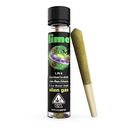 Lime - Alien: ALIEN GAS 1.75G LIVE RESIN & HASH INFUSED PREROLL