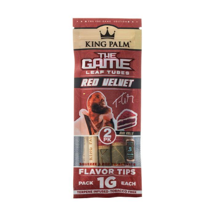 King Palm - Real Leaf Tubes - Red Velvet - 2pk