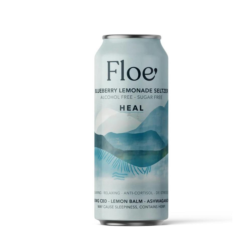 Floe Heal - 100mg CBD Sparkling Blueberry Lemonade Seltzer at East Coast Cannabis - Waterville
