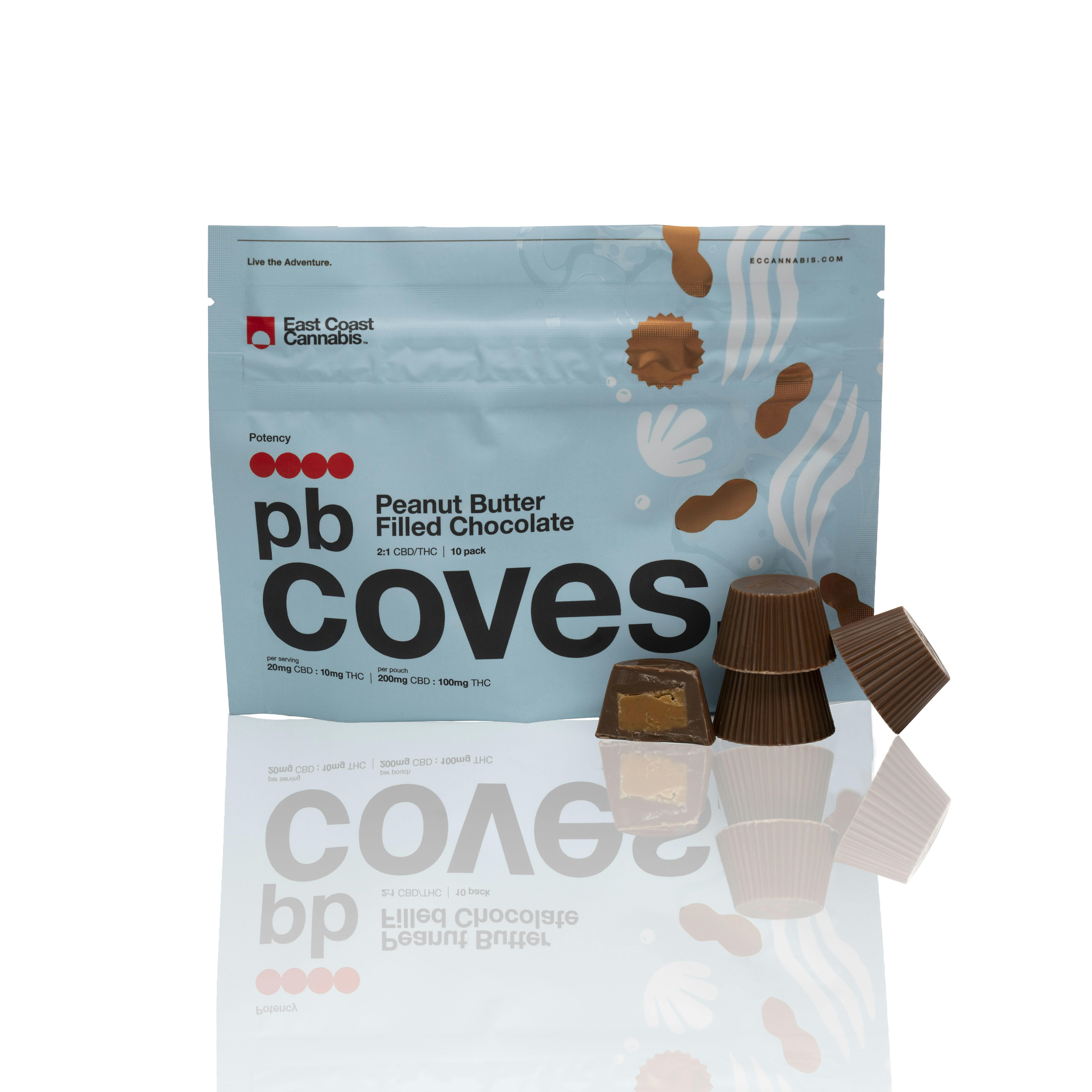 Peanut Butter Coves - 1:2 THC:CBD - 100mg/10pk