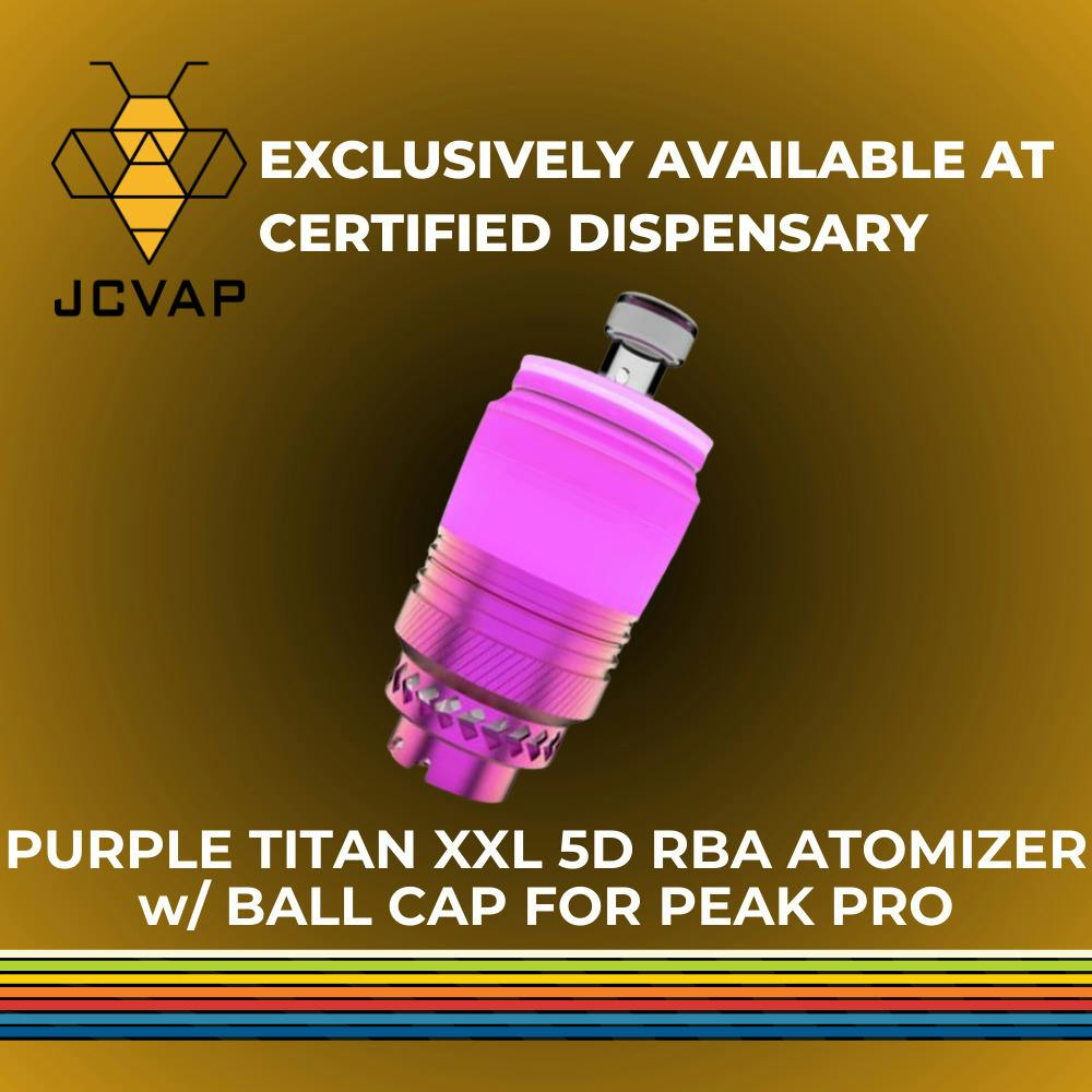 Purple Titan 5D RBA XXL Chamber w/ Quartz Insert & Ball Cap - Peak Pro (w/ App) | Portable Dab At...