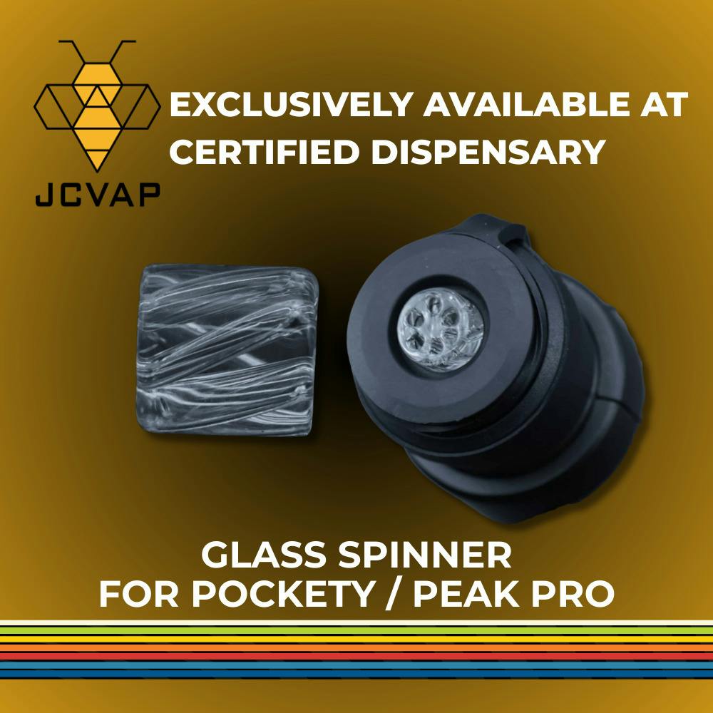 Glass Spinner - Pockety & Peak Pro | Portable Vaporizer Cap | Gear | JCVAP