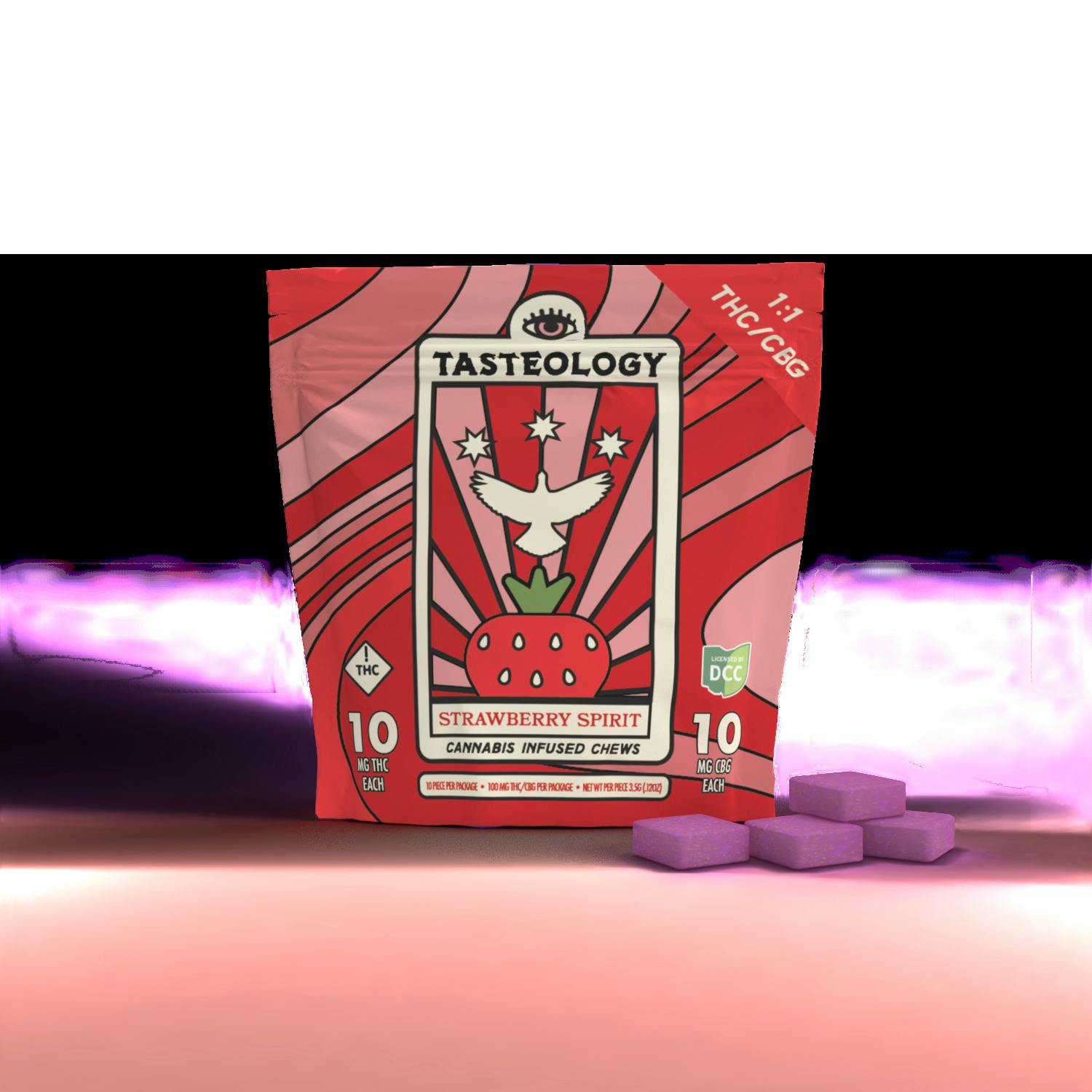 Strawberry Spirit | 10pk 100mg 1:1 THC:CBG Gummies