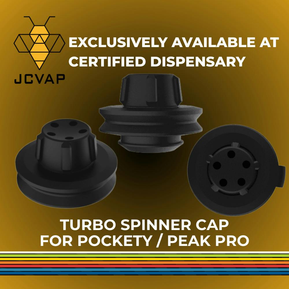 Turbo Adjustable Spinner Cap - Pockety & Peak Pro | Portable Vaporizer Cap | Gear | JCVAP