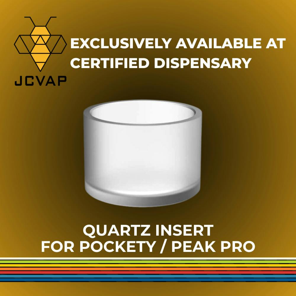 Clear Quartz Insert - Pockety & Peak Pro | Portable Dab Vaporizer Insert | Gear | JCVAP