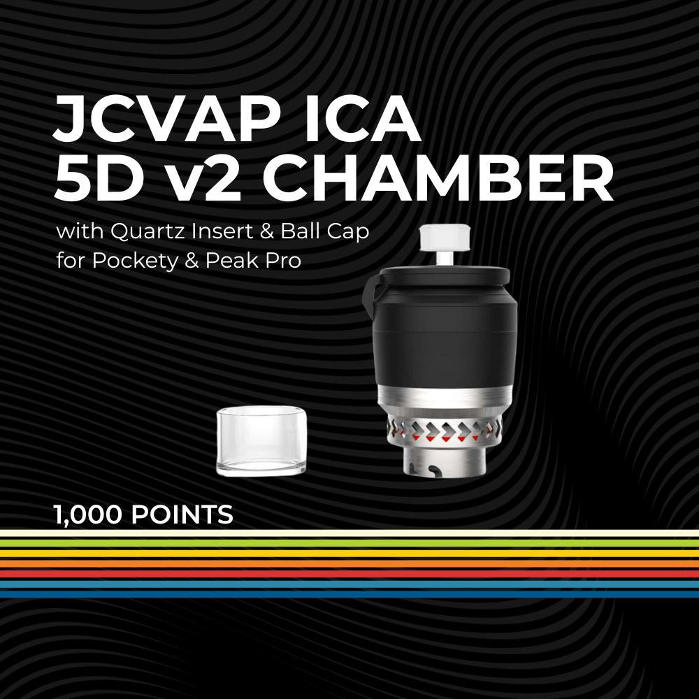 5D ICA V2 Chamber w/ Quartz Insert & Ball Cap - Pockety & Peak Pro | Portable Dab Atomizer | Gear...