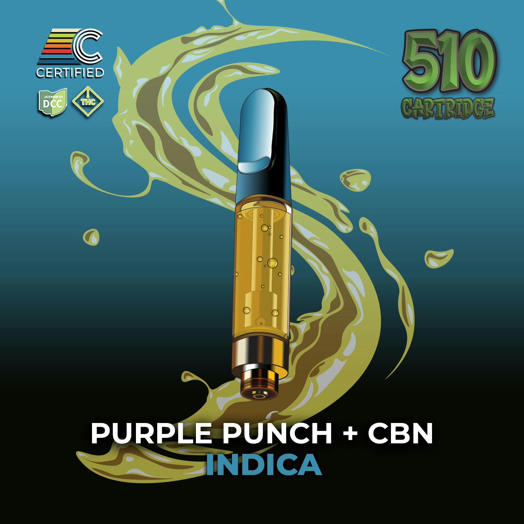 Purple Punch | 1g 2:1 THC:CBN Distillate Cart