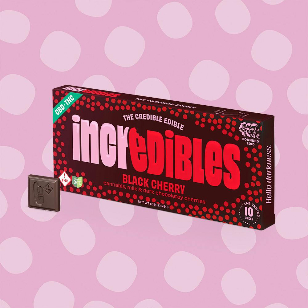 Black Cherry Bar | 10pk 110mg 1:1 THC:CBD Chocolate