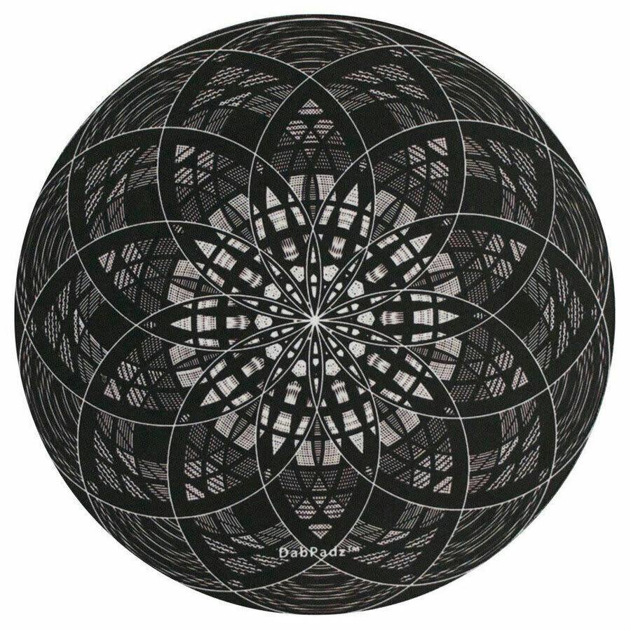 8" Round Fabric Top Mind Flowers Dab Mat by DabPadz