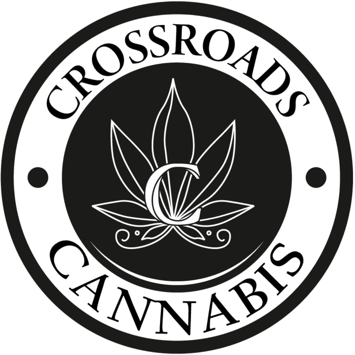 Sticker - Crossroads Cannabis (B&W)