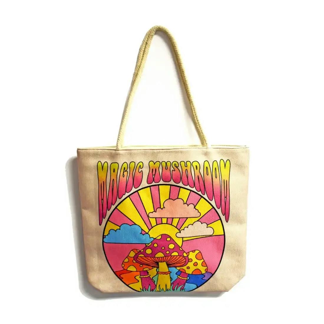 Magic Mushroom Techno Mushroom Tote Bag