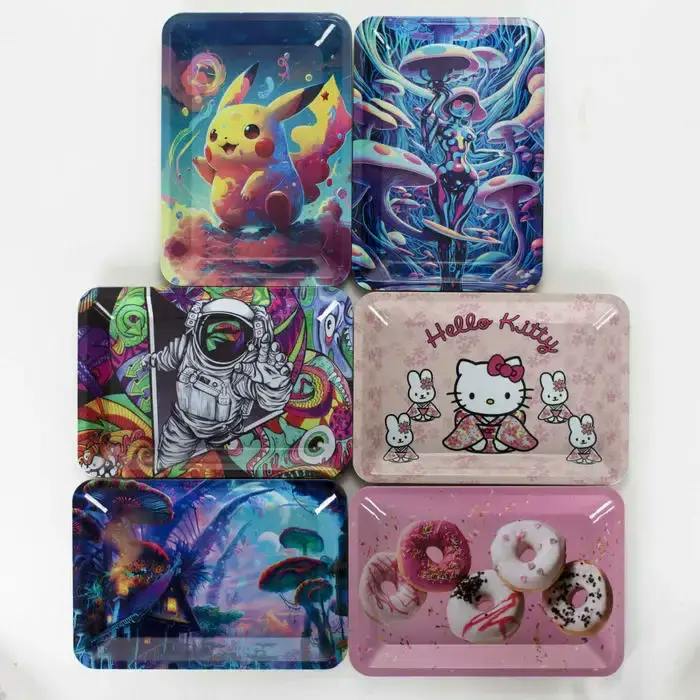 Assorted Small Cartoon Metal Rolling Tray