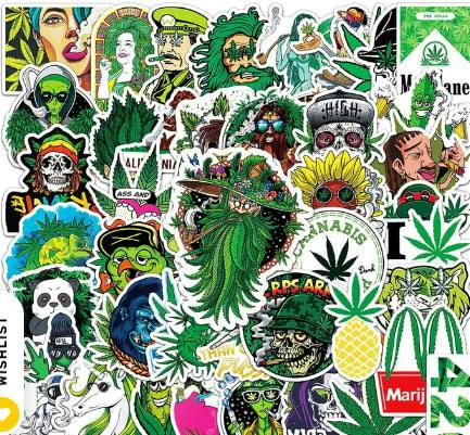 Assorted Cannabis Stickers