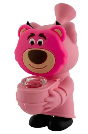 6" Pink Bear Silicone Bong