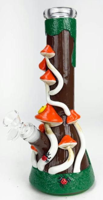 10" 3D Mushroom Bong