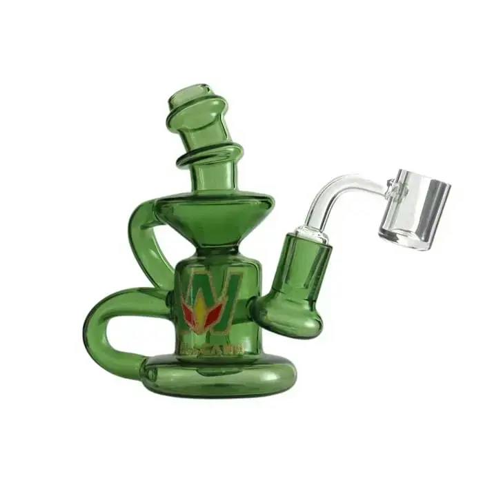 Wellcann 5" Glass Dab Rig Green