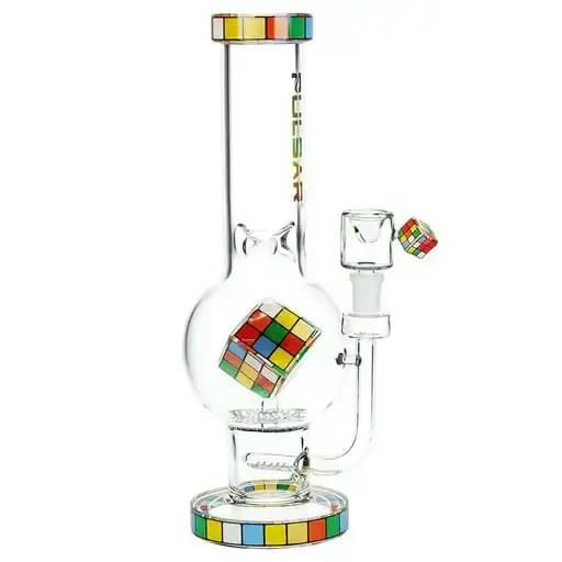 Pulsar 13" Rubik's Cude Double Perc Bong