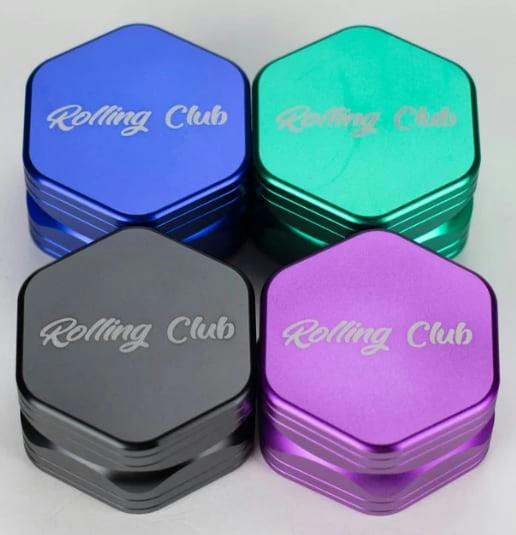 Rolling Club 2.5" 2 Piece Hex Grinder Assorted