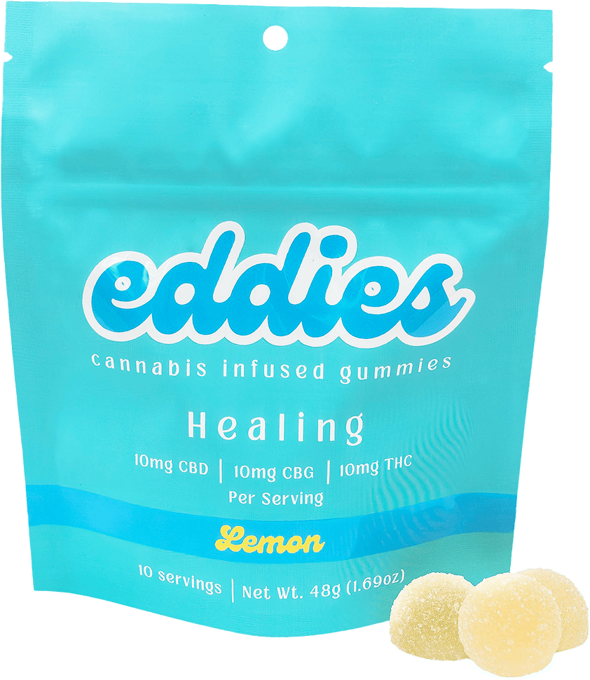 EDDIES 'HEALING' - LEMON 10PK 100MG THC/100MG CBD/100MG CBG