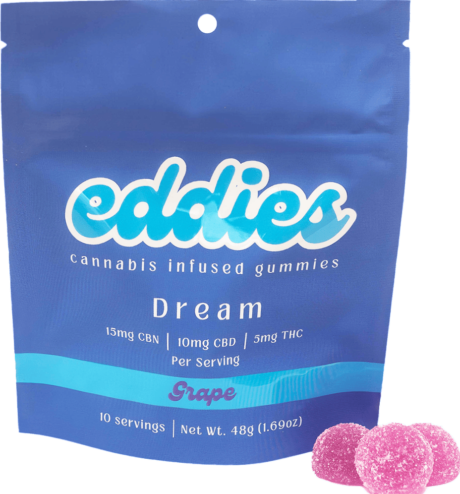 EDDIES 'DREAM' - GRAPE 10PK 50MG THC/100MG CBD/150MG CBN