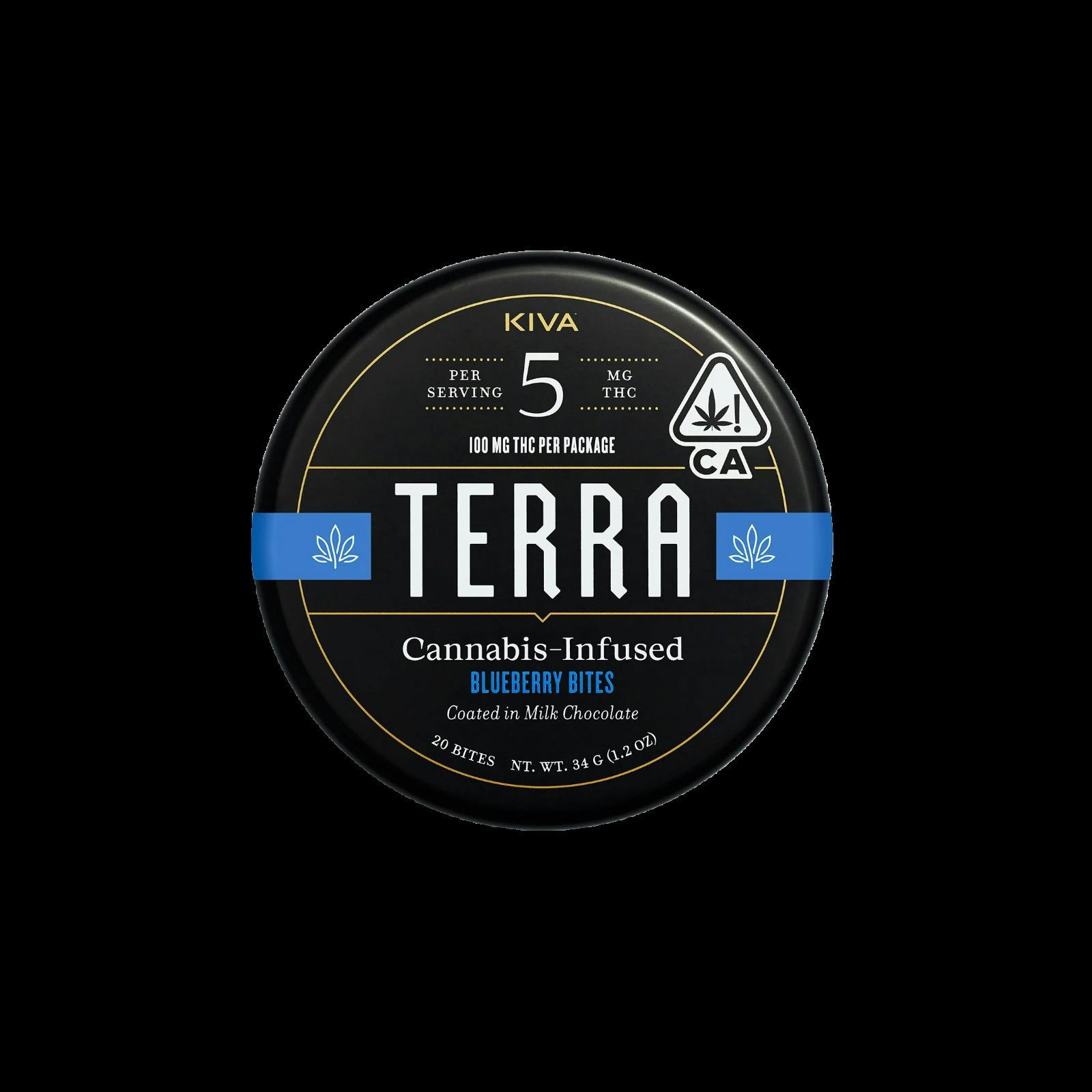 KIVA | TERRA CHOCOLATE COVERED BLUBERRIES | 100MG | REC