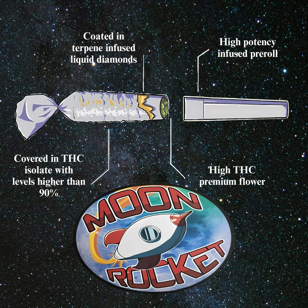 Moonrocket Modified Gas Diamond Infused Pre-Roll 1g