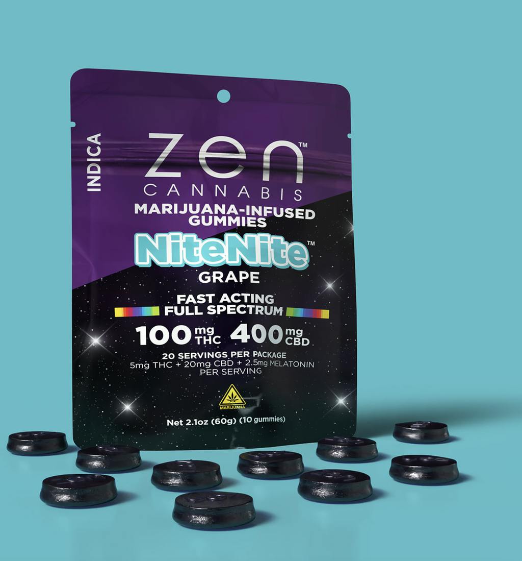 Zen Cannabis Grape NiteNite Gummies 10mg Each | 10 Pack